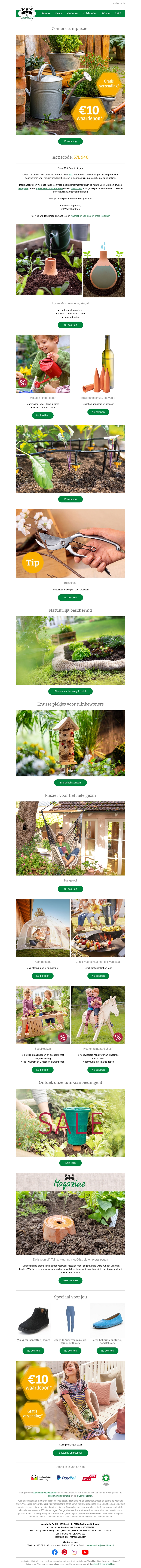 ⌛ Nog t/m donderdag: €10 waardebon + gratis verzending* 🌞🌿 Zomerplezier in de tuin ⌛ Nog t/m donderdag: €10 waardebon + gratis verzending* 🌞🌿 Zomerplezier in de tuin