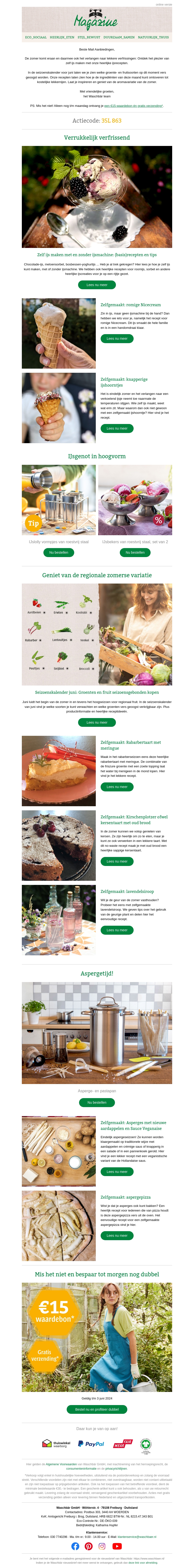 Zomerse recepten ☀️🍦🍓 Onze magazine-nieuwsbrief voor jou! Zomerse recepten ☀️🍦🍓 Onze magazine-nieuwsbrief voor jou!