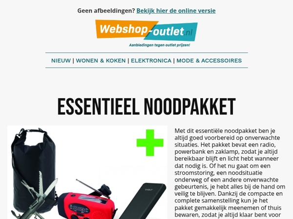 🚨 Niet wachten tot het te laat is – noodpakketten op voorraad!