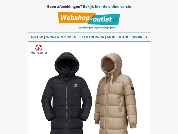 Norlund Dames Parka Jas / Cappuccino Extra Lange Heren T-Shirts / Mario Russo Rib Sweater / 9-Pack Sokken / Gusta Schommelstoel