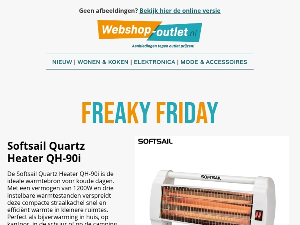 🎉 Freaky Friday = Heater Infrarood Kachel / LED Kaars Lifa Living / Geurkaars XL / Emma Matrassen / Elektrische Onderdeken