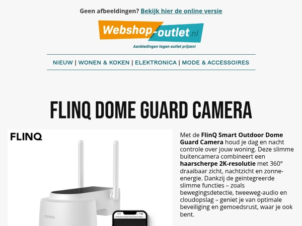 📸 Zien, horen & beveiligen – slimme FlinQ outdoor camera’s met korting!