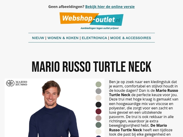🧶 Blijf stijlvol warm – Mario Russo Turtle Necks & meer!