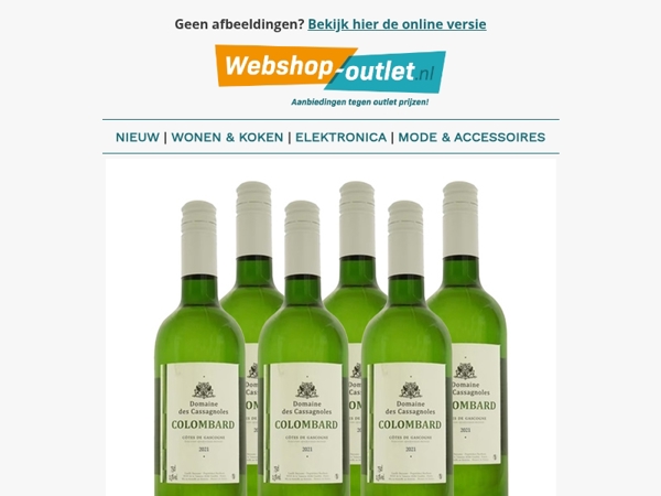Franse Witte Wijn Domaine des Cassagnoles Colombard / Kaarsen met Klem / Heater / 2-pack Militaire Zaklampen / Peak Prullenbak 50L / Ronde Wandrek