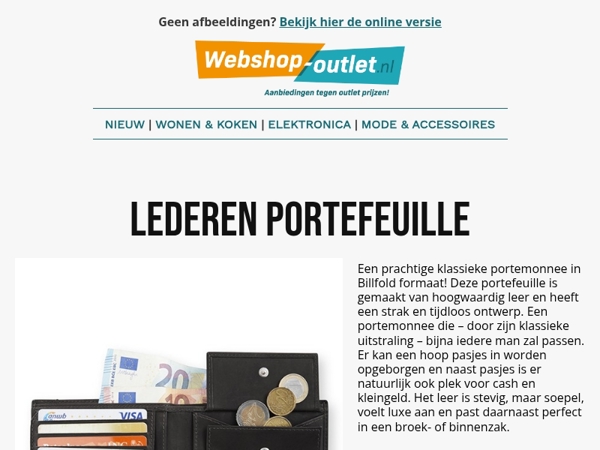 💼 Portemonnee Actie! Luxe modellen nu SUPER VOORDEELIG!