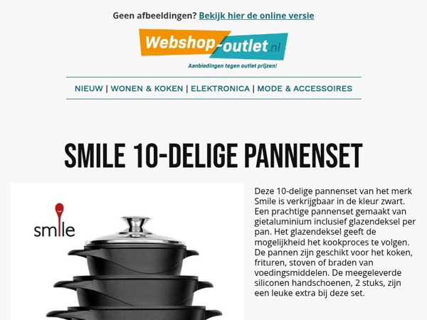 😍 Smile Pannenset + keuken essentials – mega deals!