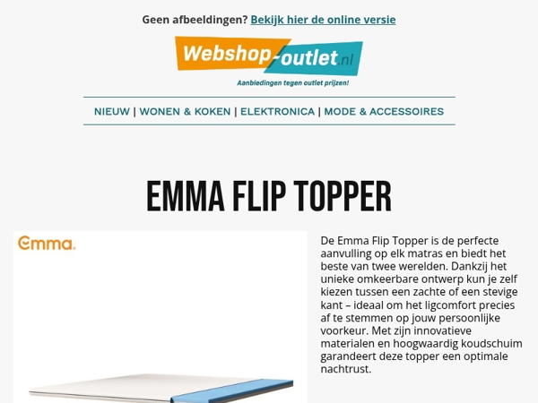 🔥 Upgrade je bed: Emma Toppers nu extra scherp geprijsd!