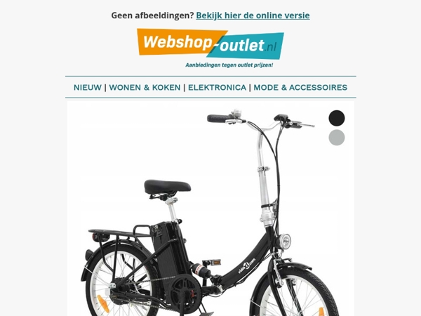 Nog maar een paar elektrische vouwfietsen over.. Check ook de andere items 😍