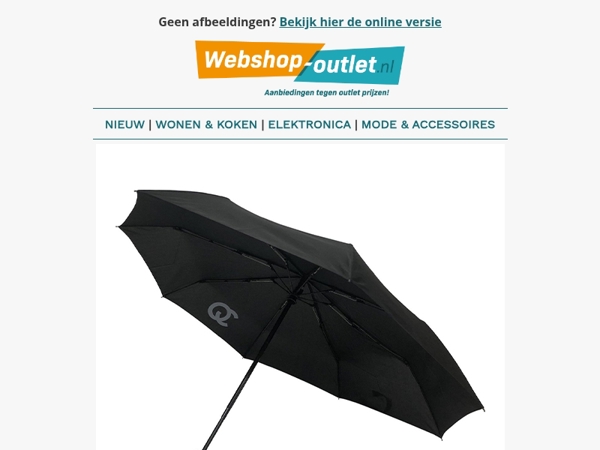 Stormparaplu van FlinQ / Regenoverschoenen / Softshell Jassen / Pantoffels