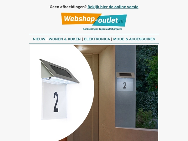 Verlicht huisnummer / Nespresso Koffie / Emma Airgrid Kussen / MPM Panelheater / Magnetisch Autoruit IJsscherm