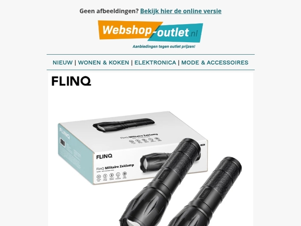 Militaire Zaklamp van FlinQ / Keramisch Wandverwarming van First Austria / Alpina Jas van Mario Russo / Klok met Vogelgeluiden / Elektrische Vouwfiets