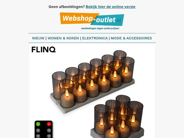 FlinQ Rechargeable Tea Lights / Emma Matrassen / Sierkussens / Geurkaars XL / Led Kaarsen