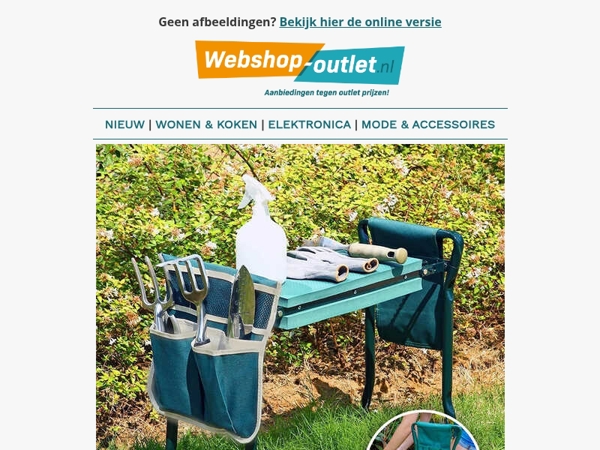 Perfect Tuinhulp voor jouw Knieën of Billen / E-Bike Urban Design / BBQ Grill mat / Retro Parasol / Weerstation