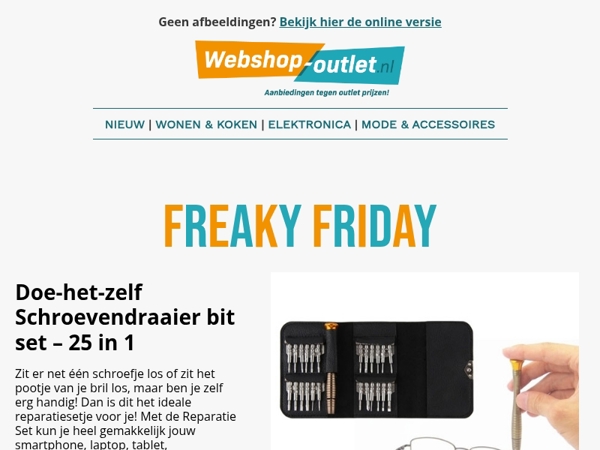 🎉 Freaky Friday = Schroevendraai Mini Set / Schoonloopmat / Philips Opzetborstels / Afslankband / Wandrek Rond
