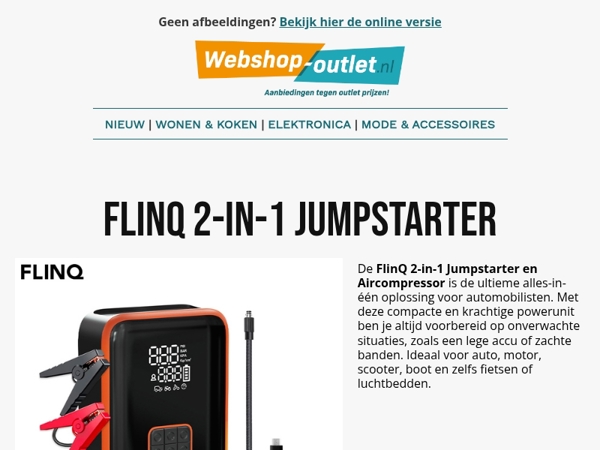 ⚡ 2-in-1: Start je auto én pomp je banden op – onmisbaar!