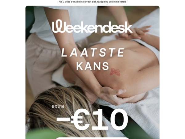 Laatste kans: 10 € korting op wellness verblijven