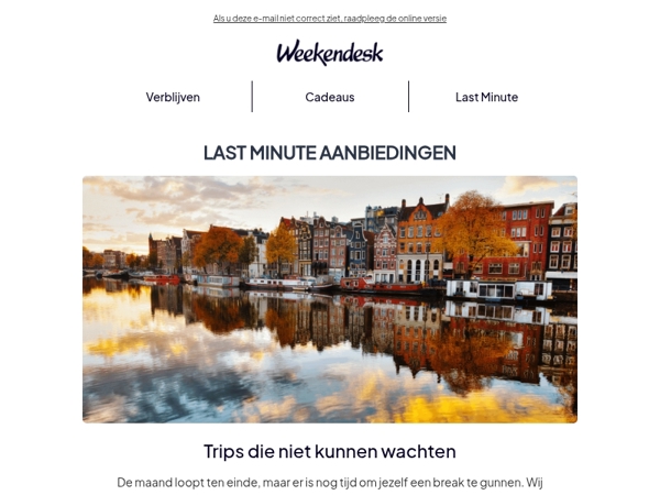 💥 Laatste kans: einde-van-de-maand getaways