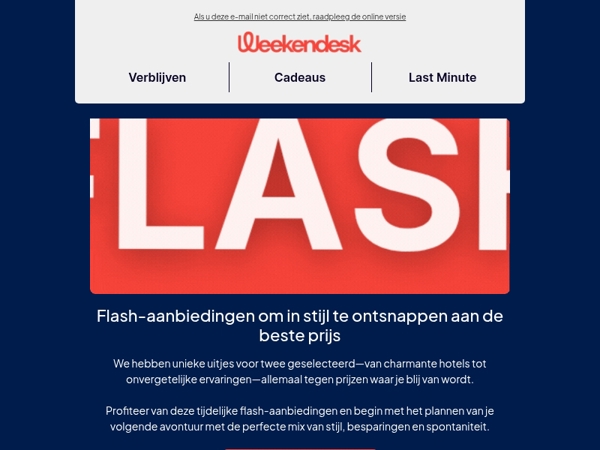 ⚡ Flitsverkopen: unieke uitjes tegen onweerstaanbare prijzen