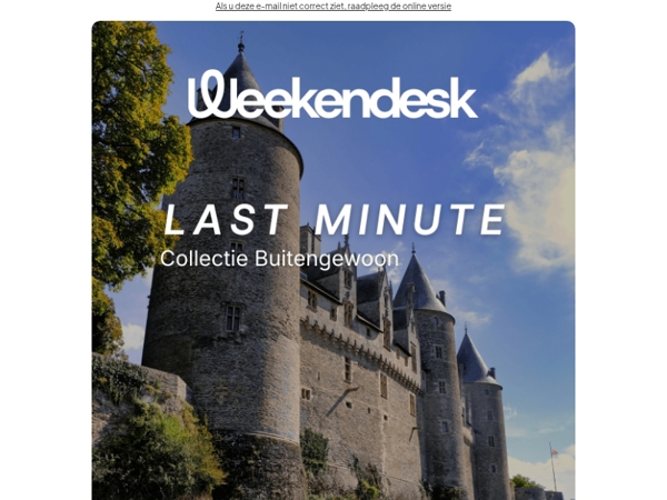 Klaar voor een ander soort weekend?