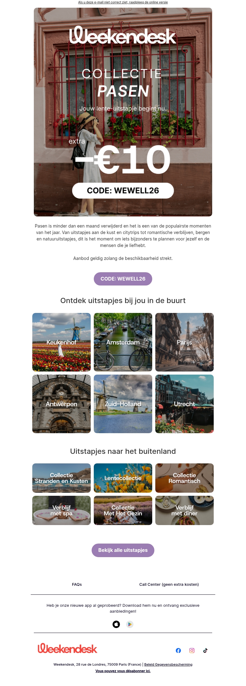 10 € korting voor Pasen 10 € korting voor Pasen