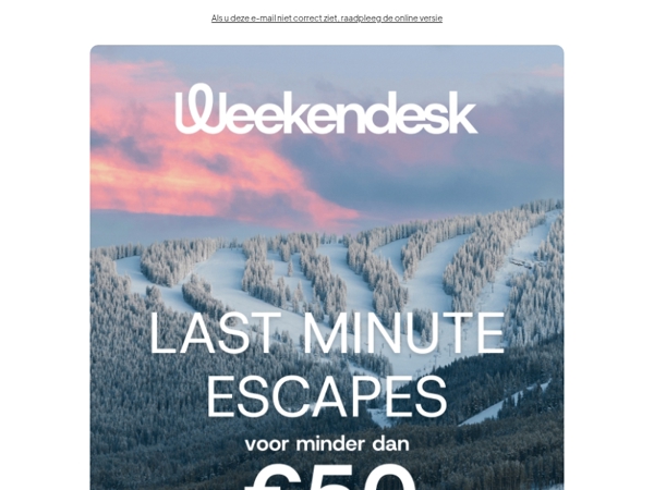 LAST MINUTE AANBIEDINGEN! Nu voor minder dan €50