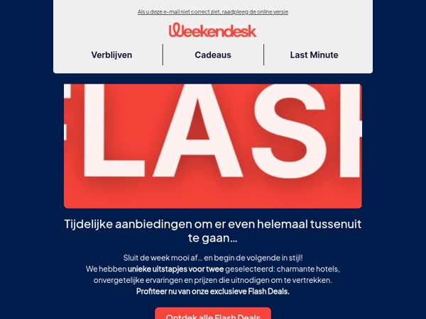 ⚡️ Flash Sales: Onze topverblijven speciaal voor jou geselecteerd