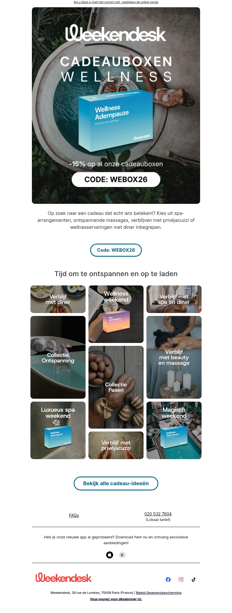 Tot 15% korting op wellness cadeauverblijven Tot 15% korting op wellness cadeauverblijven