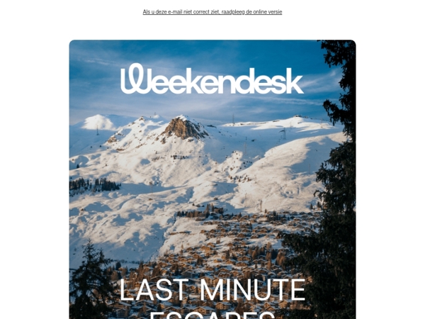 Last minute Jouw eerste uitstapje van 2026 begint nu