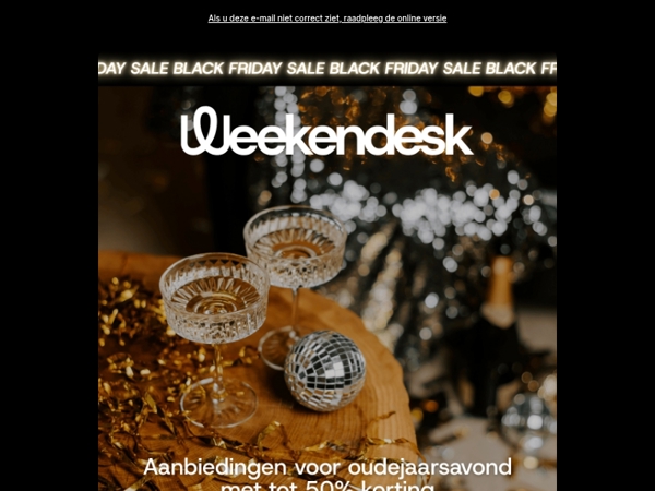 Begin het jaar 2026 in stijl met tot wel 50% korting op nieuwjaarsuitjes.