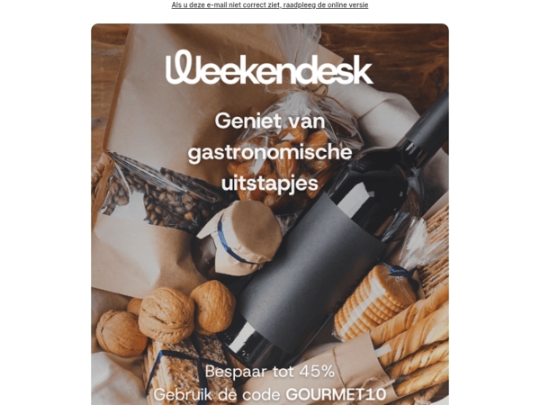 Het diner is klaar! Tot 45% korting op gastronomische uitjes en gastronomische pakketten