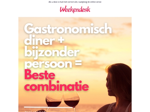 🍴Geniet van je uitje met diner inbegrepen