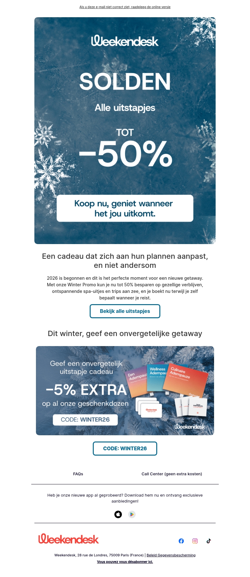 Tot 50% KORTING: Begin 2026 goed Tot 50% KORTING: Begin 2026 goed