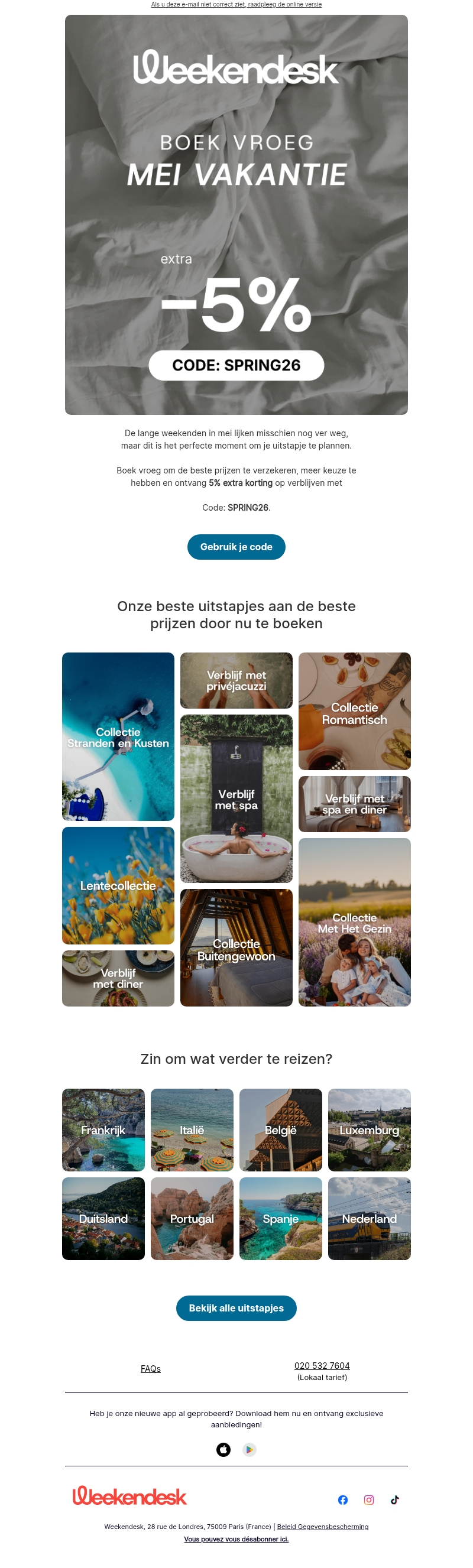 BOEK VROEG: de beste prijzen voor mei BOEK VROEG: de beste prijzen voor mei