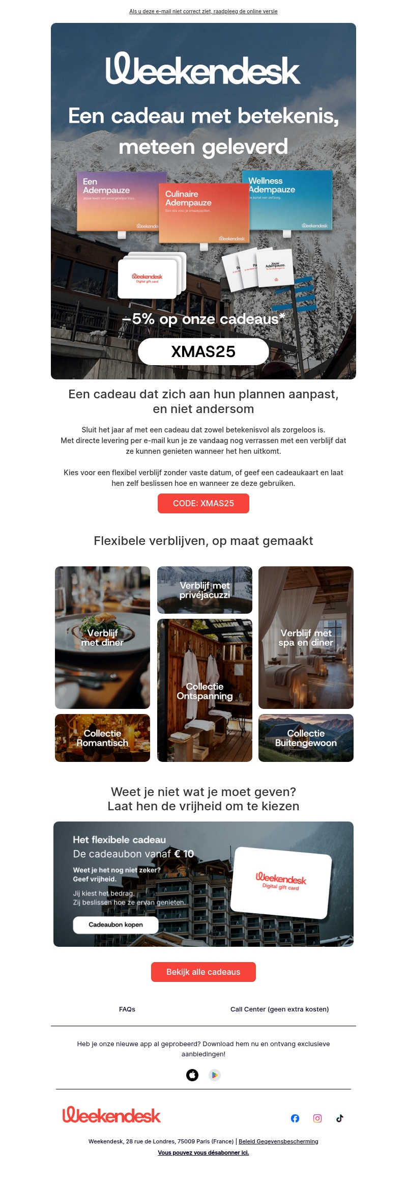De perfecte cadeauverblijf om het jaar in stijl af te sluiten staat nog steeds voor je klaar De perfecte cadeauverblijf om het jaar in stijl af te sluiten staat nog steeds voor je klaar