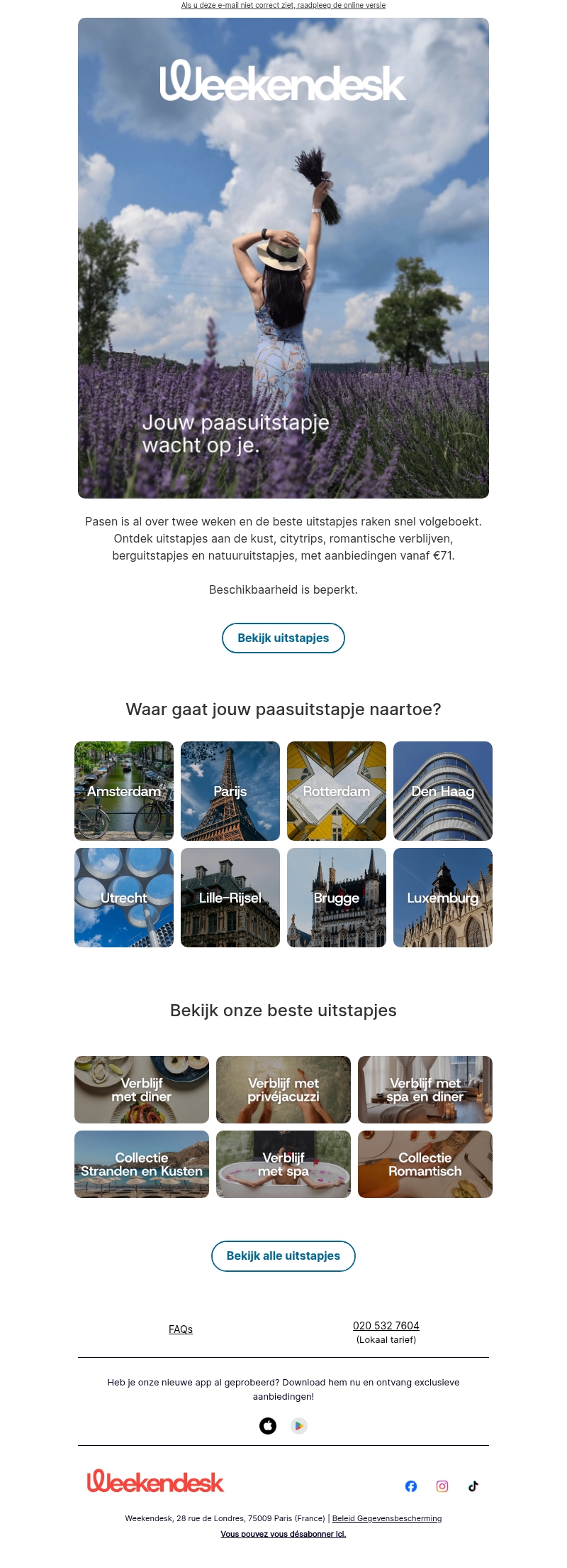 Pasen vanaf €71 Pasen vanaf €71