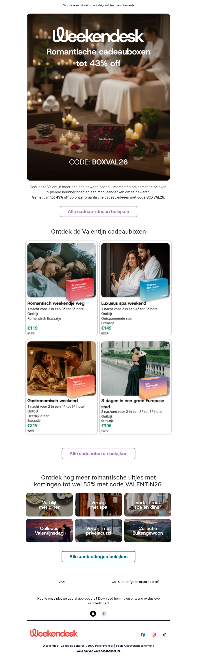 Tot 43% off op het perfecte cadeau voor Valentijn Tot 43% off op het perfecte cadeau voor Valentijn