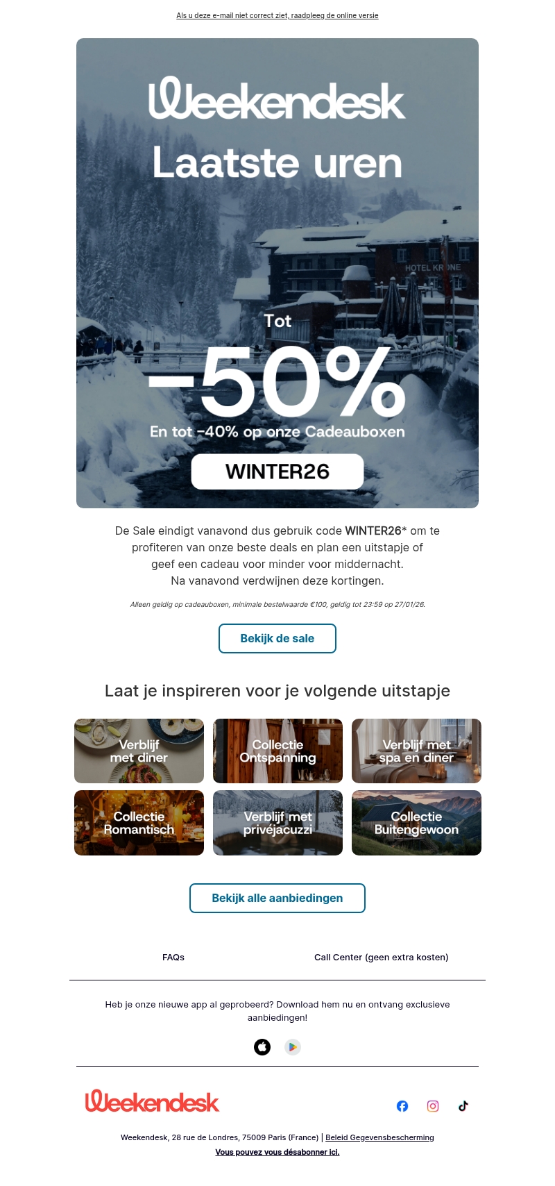 LAATSTE KANS Sale tot -50% LAATSTE KANS Sale tot -50%