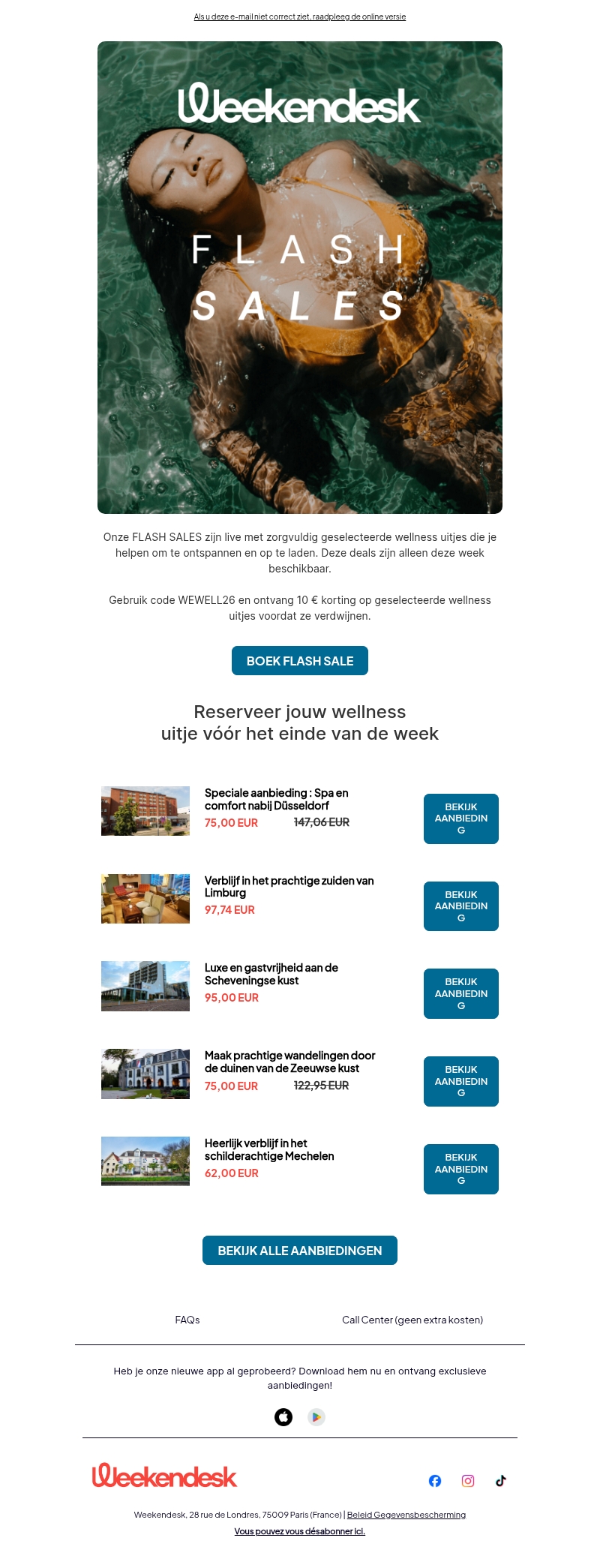 Wellness uitjes alleen deze week Wellness uitjes alleen deze week