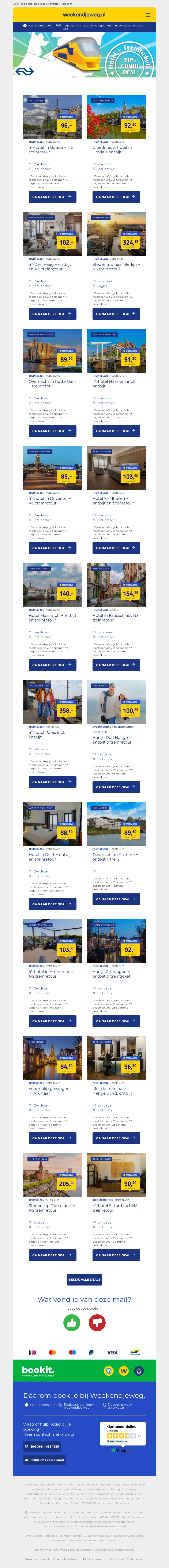 🚆 Combi-Deal! Boek een hotel & treinreis ineen: NH Rotterdam v.a. 89,50 p.p. 🚆 Combi-Deal! Boek een hotel & treinreis ineen: NH Rotterdam v.a. 89,50 p.p.