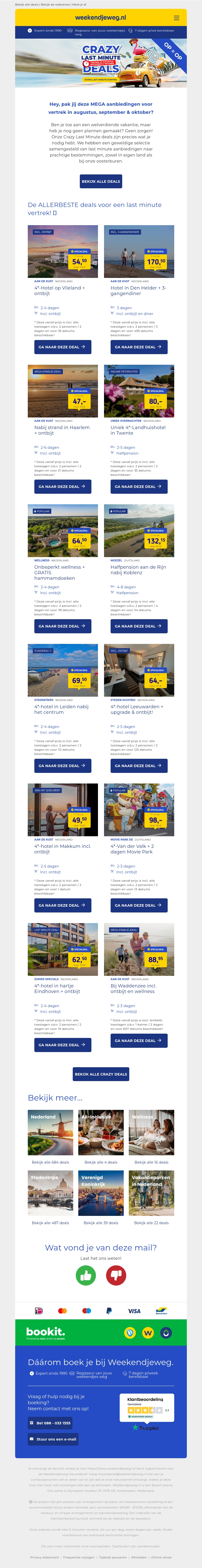 ⚡ CRAZY LAST MINUTE DEALS! ⏰ De ALLERBESTE deals voor een last minute vertrek vanaf €49,50 pp! 🤩 ⚡ CRAZY LAST MINUTE DEALS! ⏰ De ALLERBESTE deals voor een last minute vertrek vanaf €49,50 pp! 🤩