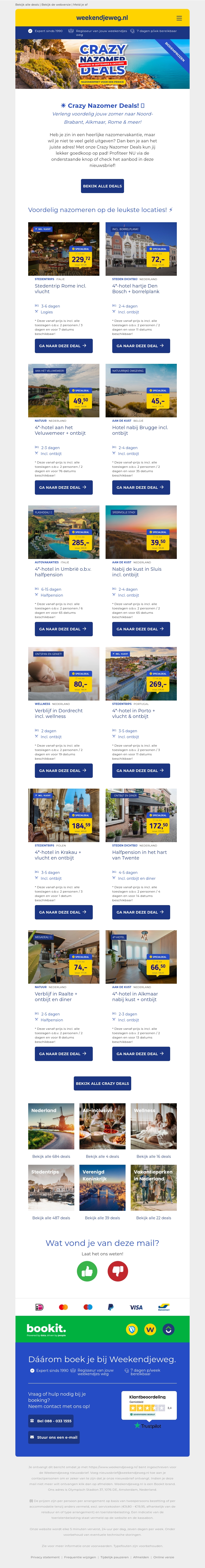 🤯 CRAZY NAZOMER DEALS! ☀️ Verleng voordelig jouw zomer vanaf SLECHTS 39,50 EUR pp! 🔥 🤯 CRAZY NAZOMER DEALS! ☀️ Verleng voordelig jouw zomer vanaf SLECHTS 39,50 EUR pp! 🔥