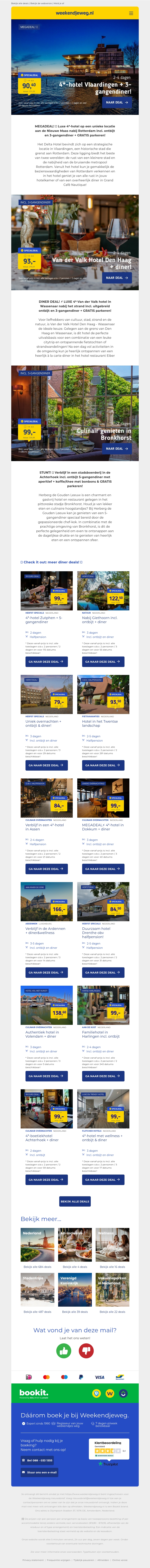 🌟 DINER DEALS: Overnachting incl. ontbijt + 3- of 5-gangendiner + GRATIS parkeren vanaf €90,40 pp! 😍 🌟 DINER DEALS: Overnachting incl. ontbijt + 3- of 5-gangendiner + GRATIS parkeren vanaf €90,40 pp! 😍