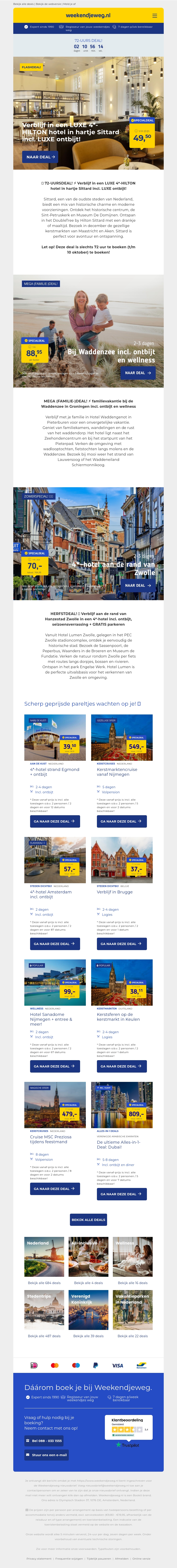 đĨ Luxe 4*-HILTON Sittard + ontbijt 49,50 p.p. | đ Mega (familie)deal: Waddenzee + ontbijt & MEER v.a. 89,95 per kamer! đĨ Luxe 4*-HILTON Sittard + ontbijt 49,50 p.p. | đ Mega (familie)deal: Waddenzee + ontbijt & MEER v.a. 89,95 per kamer!