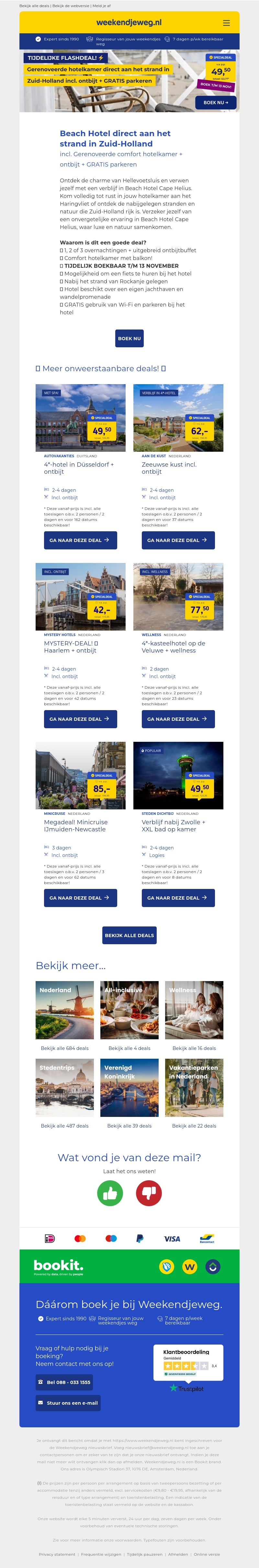 🌟 NIEUW: Luxe beach hotel Zuid-Holland + ontbijt + GRATIS parkeren 🚗 €49,50 pp! 🔥 🌟 NIEUW: Luxe beach hotel Zuid-Holland + ontbijt + GRATIS parkeren 🚗 €49,50 pp! 🔥