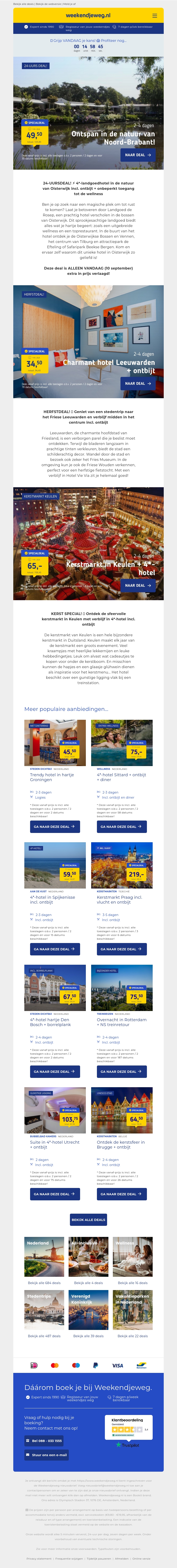 💣 Tik-Tak... 24-Uurs MEGADEAL die je NU moet pakken! 😱👉 4*-landgoedhotel Oisterwijk + ontbijt + wellness €49,50! 💣 Tik-Tak... 24-Uurs MEGADEAL die je NU moet pakken! 😱👉 4*-landgoedhotel Oisterwijk + ontbijt + wellness €49,50!