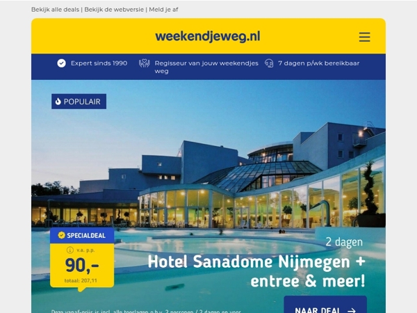 Prijs omlaag → Sanadome Nijmegen & Spa Hotel + onbeperkt entree nu nóg voordeliger 😱