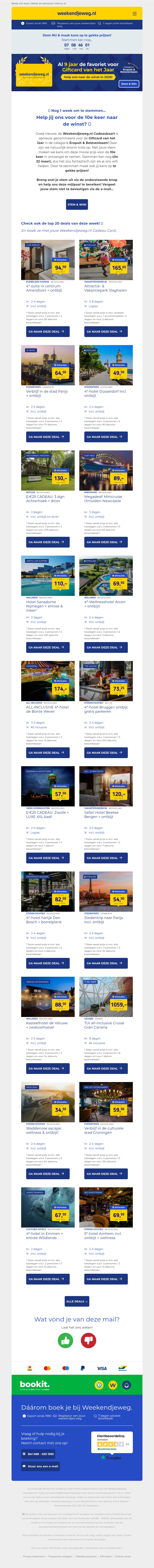 ⏰ NOG 1 WEEK: Help ons voor de 10e keer winnen 🏆 + TOP 20 deals van deze week! 💥 ⏰ NOG 1 WEEK: Help ons voor de 10e keer winnen 🏆 + TOP 20 deals van deze week! 💥