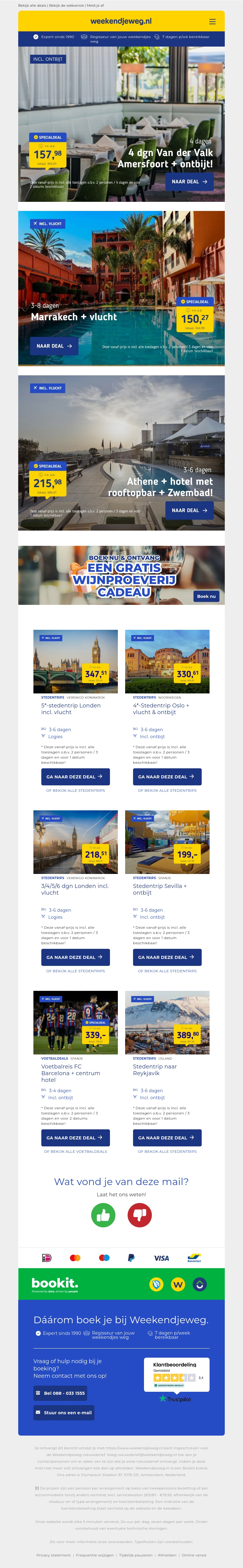 4 dgn Van der Valk Amersfoort + ontbijt! v.a. €157.98 per persoon | Marrakech + vlucht v.a. €150.27 per persoon & meer 4 dgn Van der Valk Amersfoort + ontbijt! v.a. €157.98 per persoon | Marrakech + vlucht v.a. €150.27 per persoon & meer