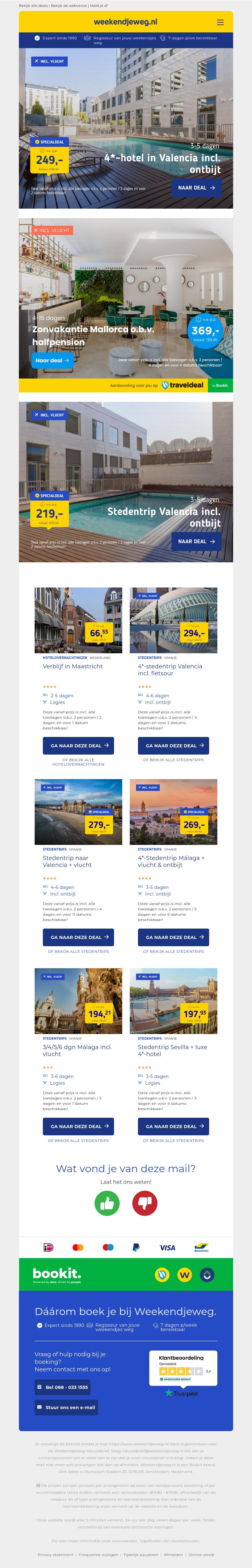 4*-hotel in Valencia incl. ontbijt v.a. €249 per persoon | Zonvakantie Mallorca o.b.v. halfpension v.a. €369 per persoon & nog veel meer 4*-hotel in Valencia incl. ontbijt v.a. €249 per persoon | Zonvakantie Mallorca o.b.v. halfpension v.a. €369 per persoon & nog veel meer