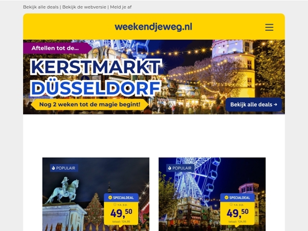 🔔 Nog 2 weken... Tot de kerstmarkt in Düsseldorf! 🎄💫 Boek nu v.a. 49,50 p.p.!